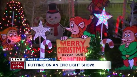 West Seneca man puts hours & hours into music and lights show