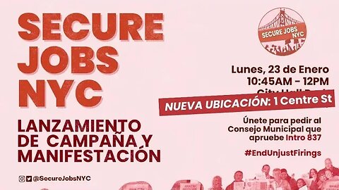 @SecureJobsNYC Rally 1/23/23 @tiffany_caban @CabanD22 @FeliciaSinghNYC @DesisRisingUp #Securejobsnyc