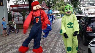 SUPER PULO NINJA NA CARRETA DA ALEGRIA TRIPLO X, DANÇANDO FOFÃO, CHAVES E BEN10, LIKE 1