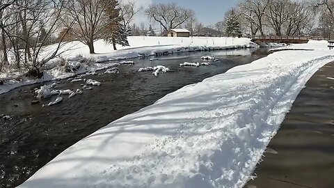 Walking by the Creekside at Black Hills Veterans Memorial Park in Rapid City, South Dakota