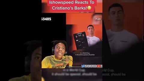 ishowspeed reacts to Cristiano ronaldo barks #ishowspeed #ronaldo