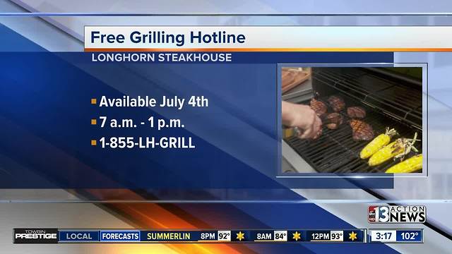 Free grilling hotline for 4th of July