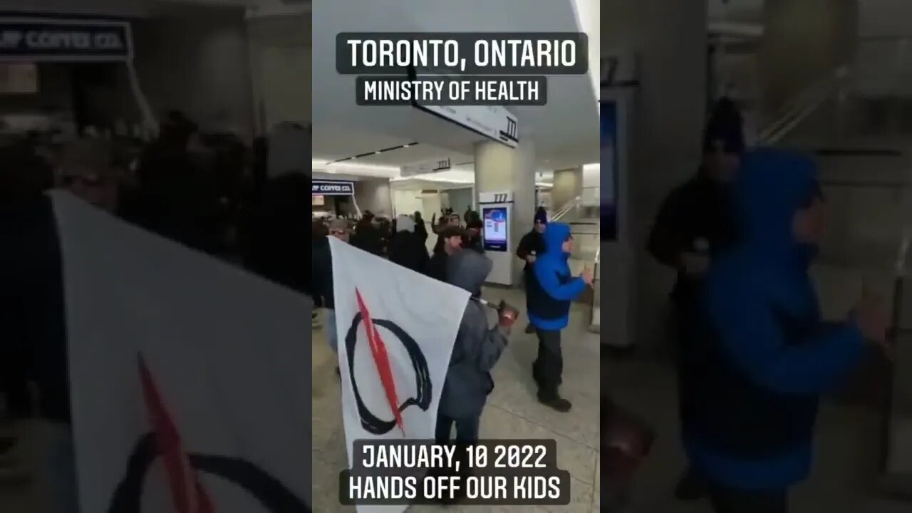 People in Toronto, Canada stormed the building where the ministry of health is located.