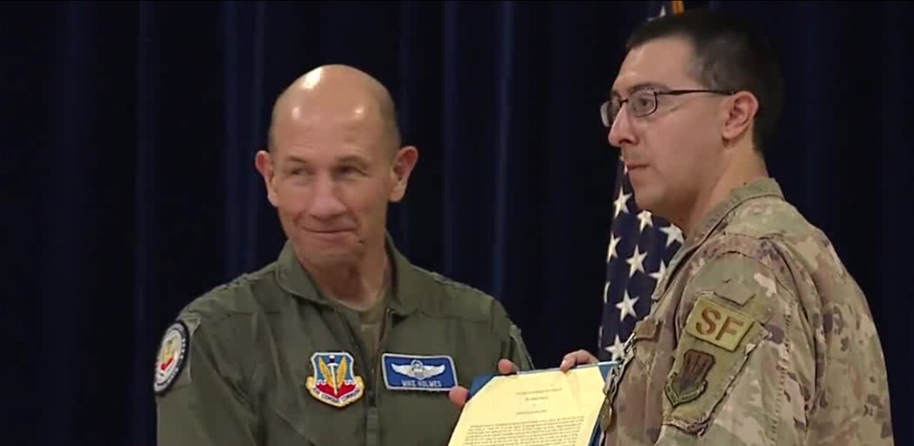 Nellis AFB airman honored for heroism