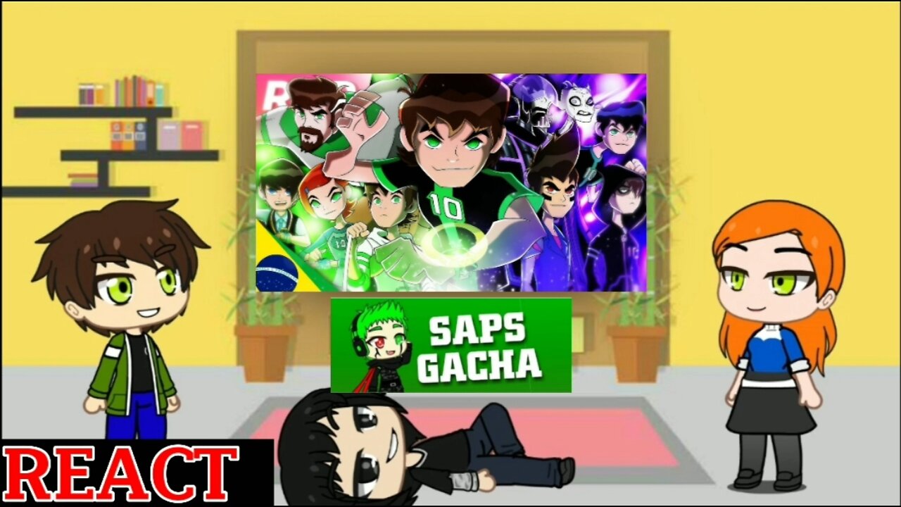 Trio Supremacia React ao Rap do Ben 10 #anime #gachaclub