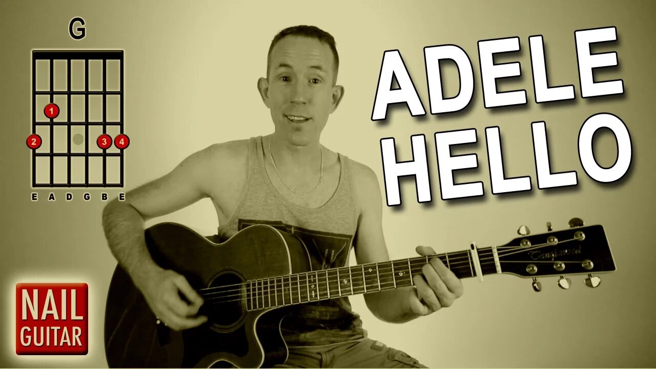 Hello ★ Adele ★ Guitar Lesson - Easy How To Play Acoustic Songs - Chords Tutorial