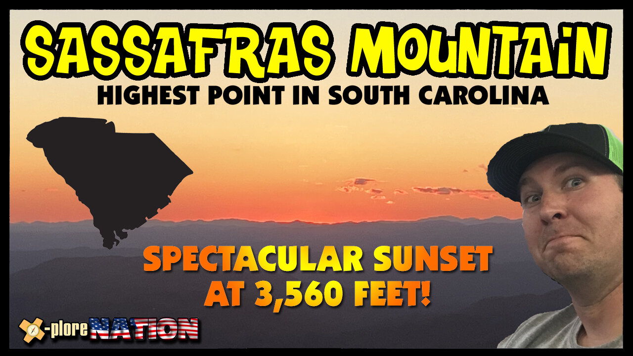 US State Highpointing: Sunset on Sassafras Mountain, the highest point in South Carolina