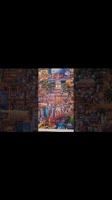 60,000 Piece Day 32! What a Wonderful World Jigsaw Puzzle #puzzles #shorts #jigsawpuzzles #puzzle