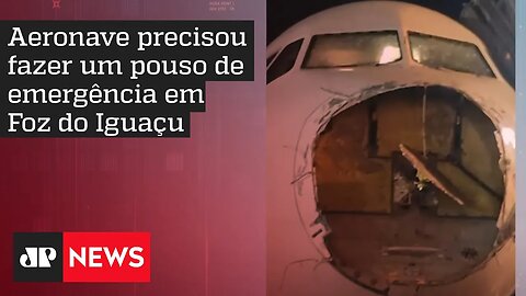 Avião da Latam sofre avarias no motor e na fuselagem durante tempestade