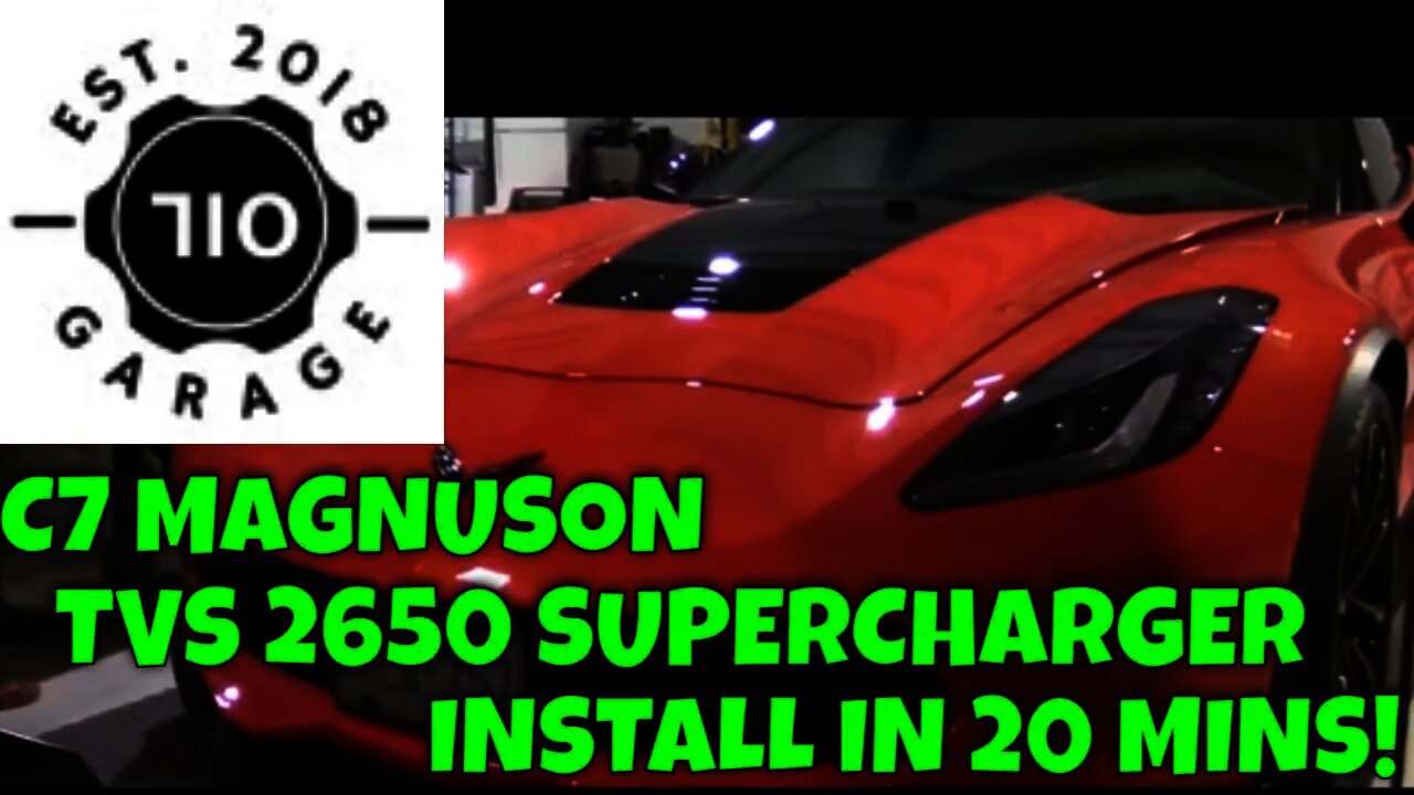 C7 Magnuson 2650 Supercharger Install in 20 mins!