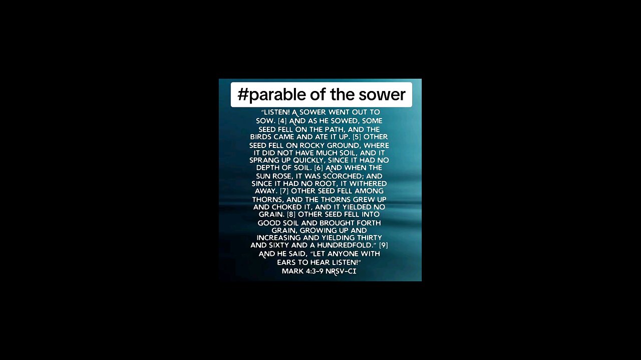 parable of the sower #listen #hear #bibleverseoftheday📖😇 #biblebuild #Bible