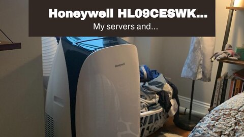 Honeywell HL09CESWK Portable Air Conditioner, 9,000 BTU Cooling, with Dehumidifier & Fan (Black...