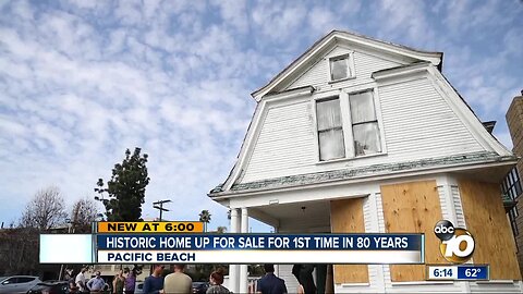 Historic home in Pacific Beach on the market for 1st time in 80 years