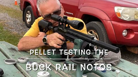 Pellet testing the new Buck Rail Notos build Crosman Premier hollow points JTS dead center H&N