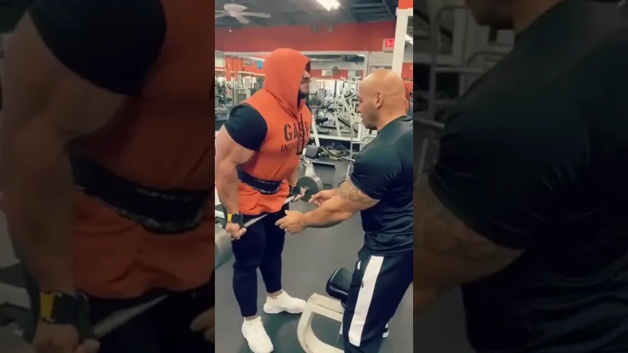 BIG RAMY TREINANDO COM DENNIS JAMES SE PREPARANDO PARA COMPETIR NO MR OLYMPIA