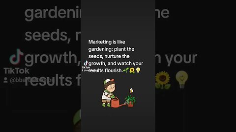 Marketing is like gardening: plant the seeds, nurture the growth, and watch your results flourish.🌱🌻