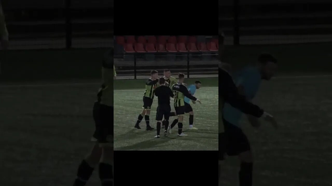 Grassroots Football | Tackles Go Flying In Before Things Spill Over! #shorts