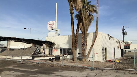 Body found after 2-alarm fire at downtown Las Vegas chapel