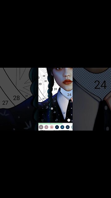 Color by number - Wednesday & Thing