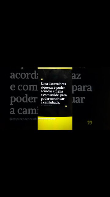 UMA DAS MAIORES RIQUEZAS É