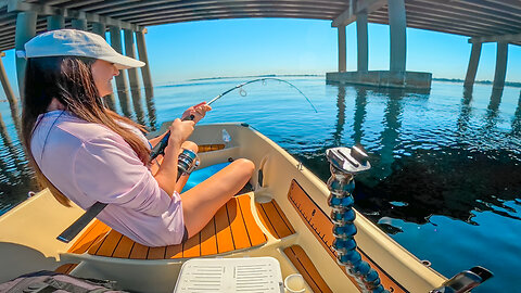 Battling Saltwater Bridge Monsters in Plastic Jon Boat