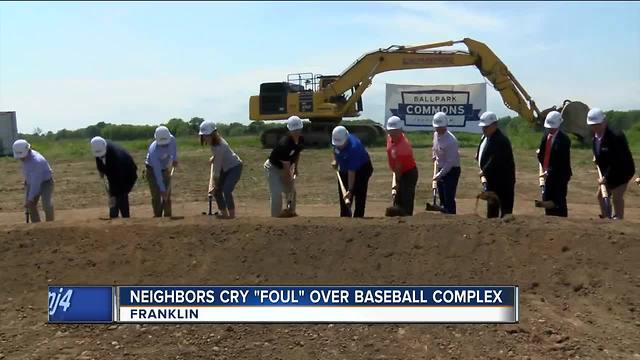 Neighbors not thrilled about Franklin baseball complex