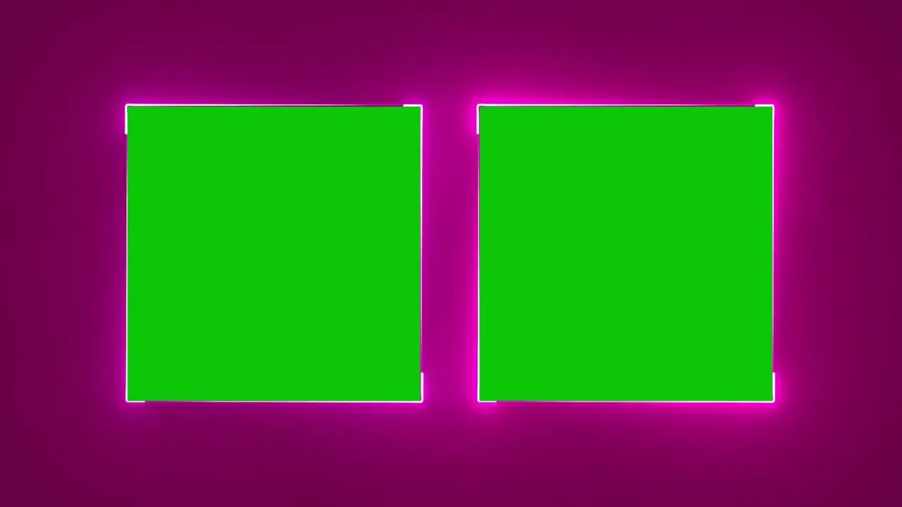 2 Pink Neon Border Green Screen Overlay Motion Graphics 4K 30fps Copyright Free