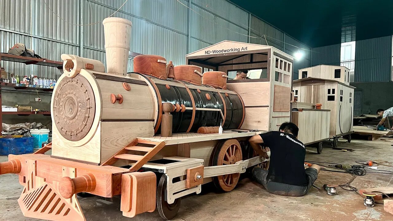 Man Spent 2 Months Build Dream Train For All Children In Village