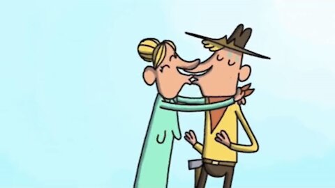 A Couple in The Desert Story Funny 2d Simple Short Animation | MR Valentine