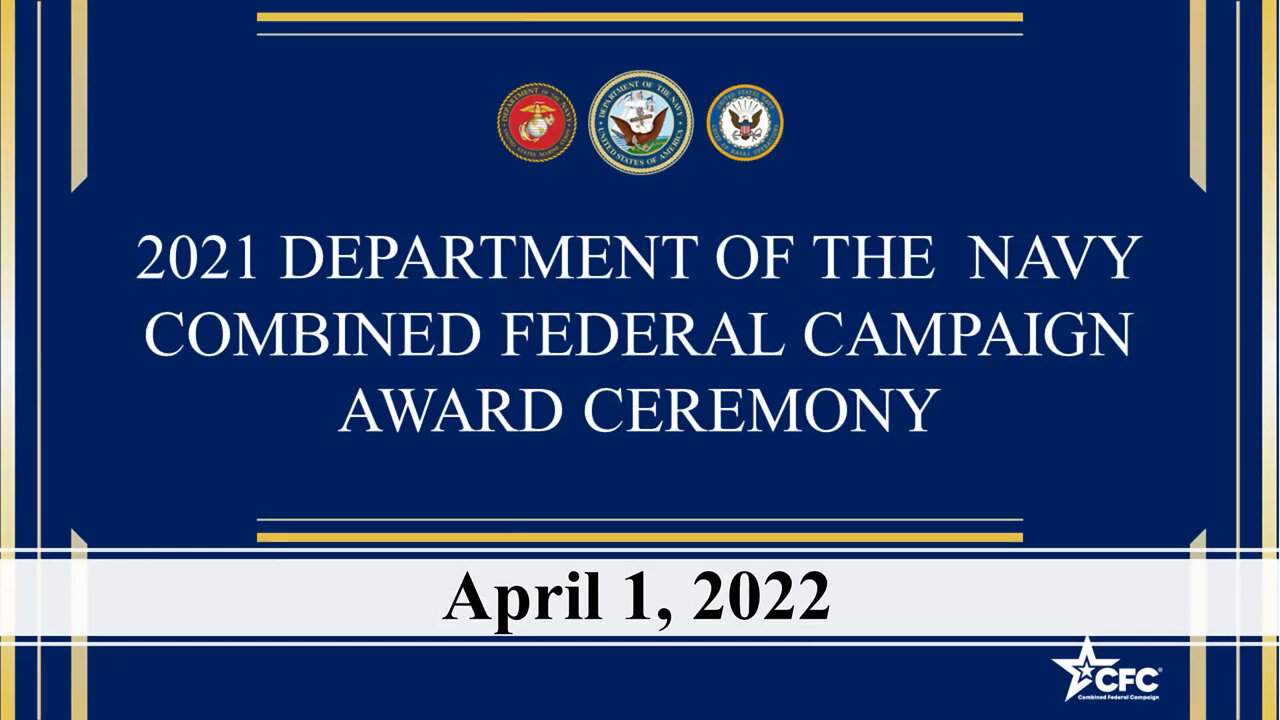 Department of the Navy Combined Federal Campaign Closeout Awards Ceremony