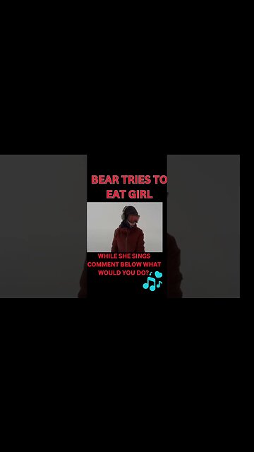 BEAR TRIES TO EAT Singing SKIER! #bear #skiing #shortsvideo #shortsfeed #shorts