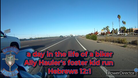 a day in the life of a biker Ally Hauler's foster kid run Hebrews 12:1