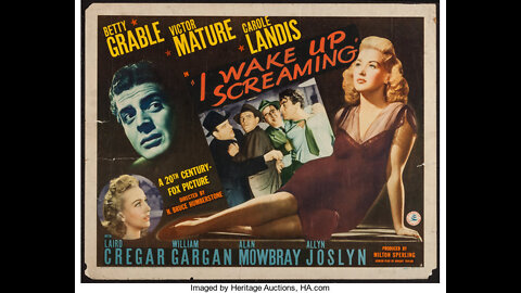 I Wake Up Screaming, Film Noir/Crime 1941. Betty Grable, Victor Mature, Carole Landis