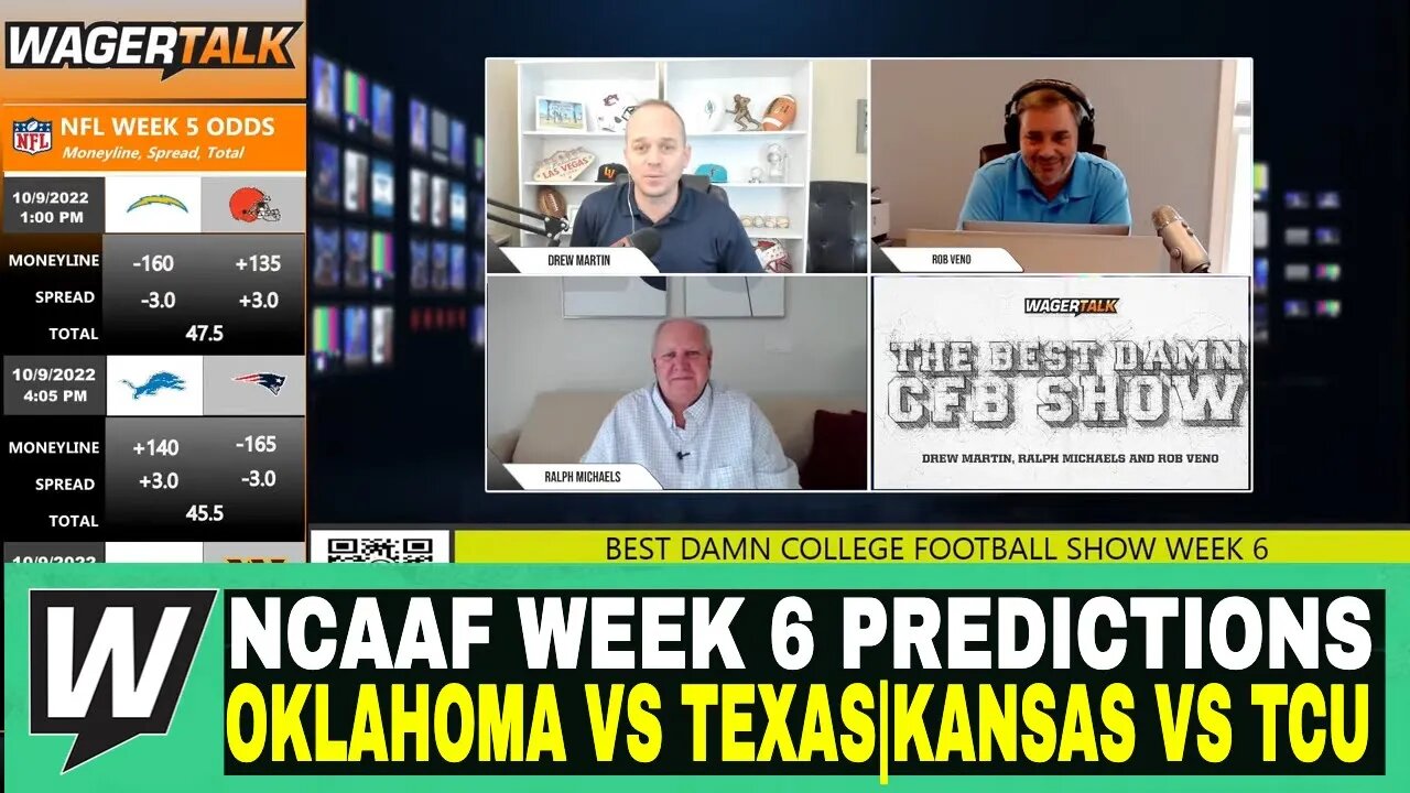 Best Damn College Football Show | NCAAF Week 6 Predictions | Oklahoma vs Texas | Kansas vs TCU