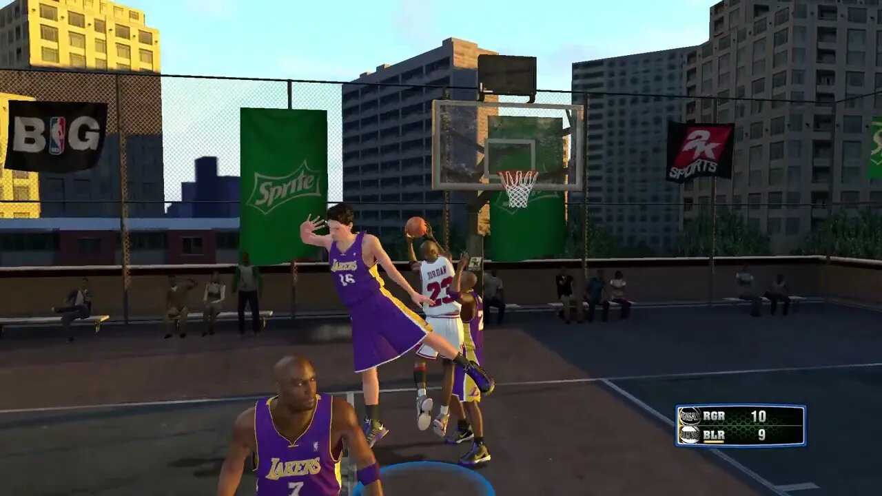 3 on 3: Kobe, Pau and Lamar vs MJ, Scottie and Dennis