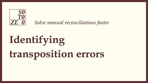 Identifying Transposition Errors