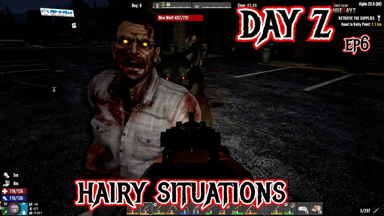 Day Z Ep 6 - Hairy Situations - 7 Days to Die Mod