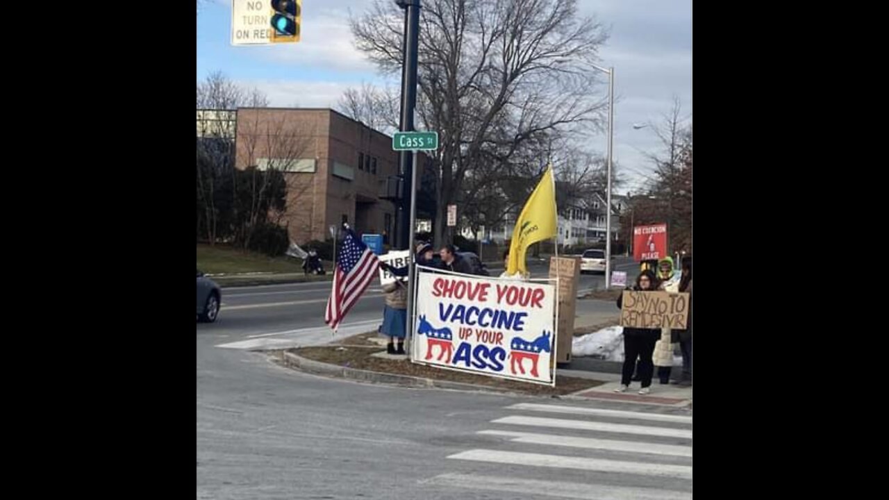 PART 2 PWA MEMBERS Outside local hospital in MASS quiring vaccine passport