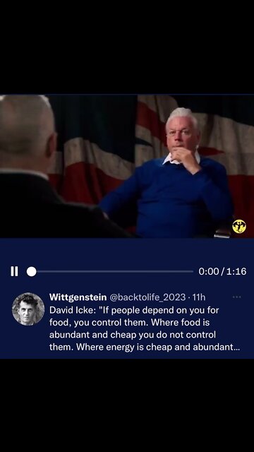 🌫🛑🌫 David Icke - On controlling our FOOD & ELECTRICITY