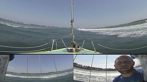 Sailboat trip in Stuart Florida, 3 views-minimal edit, action cam, background noise/video