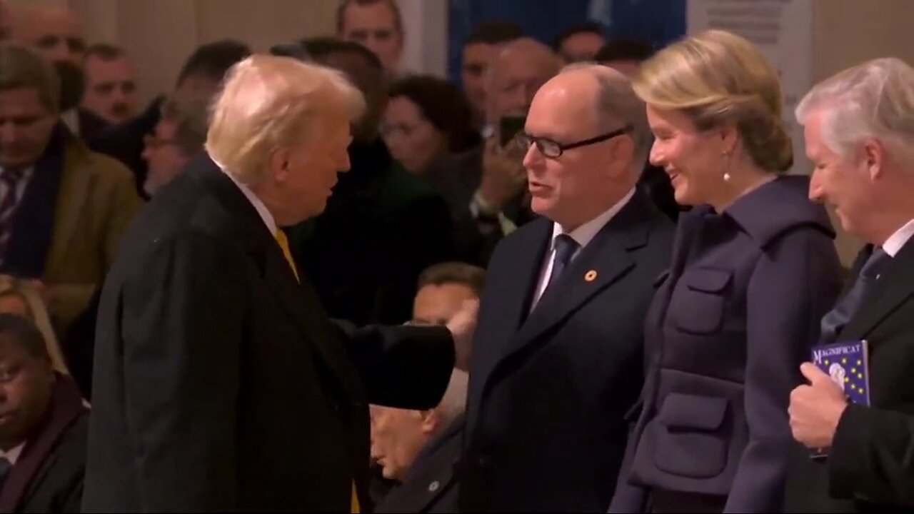 Trump greets World Leaders in France