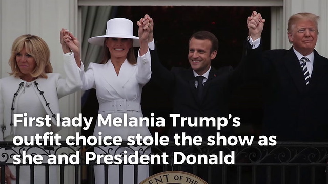 Melania Knew Exactly Which Outfit To Whip Out Of Closet Before Meeting President Of France