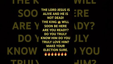 AFTER YOU DIE IT WILL BE TO LATE TO CHOSE!!!