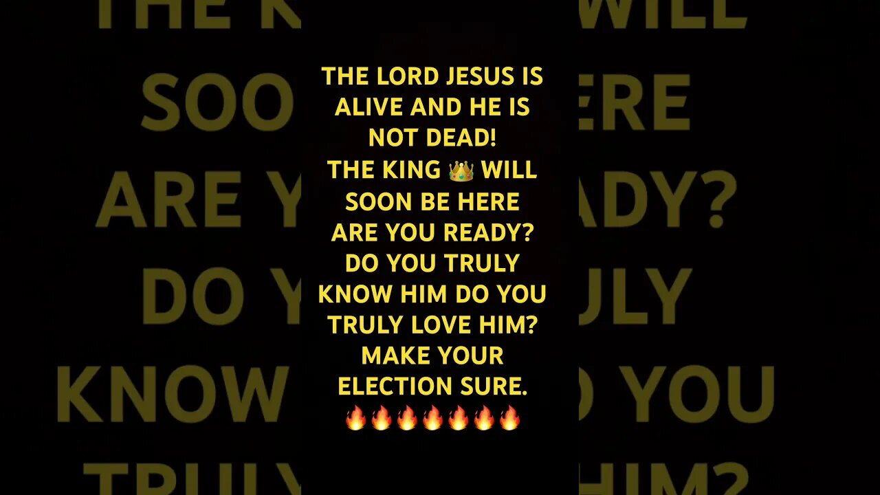 AFTER YOU DIE IT WILL BE TO LATE TO CHOSE!!!