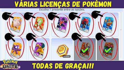 NÃO VACILA! LICENÇAS DO POKÉMON UNITE DE GRAÇA!