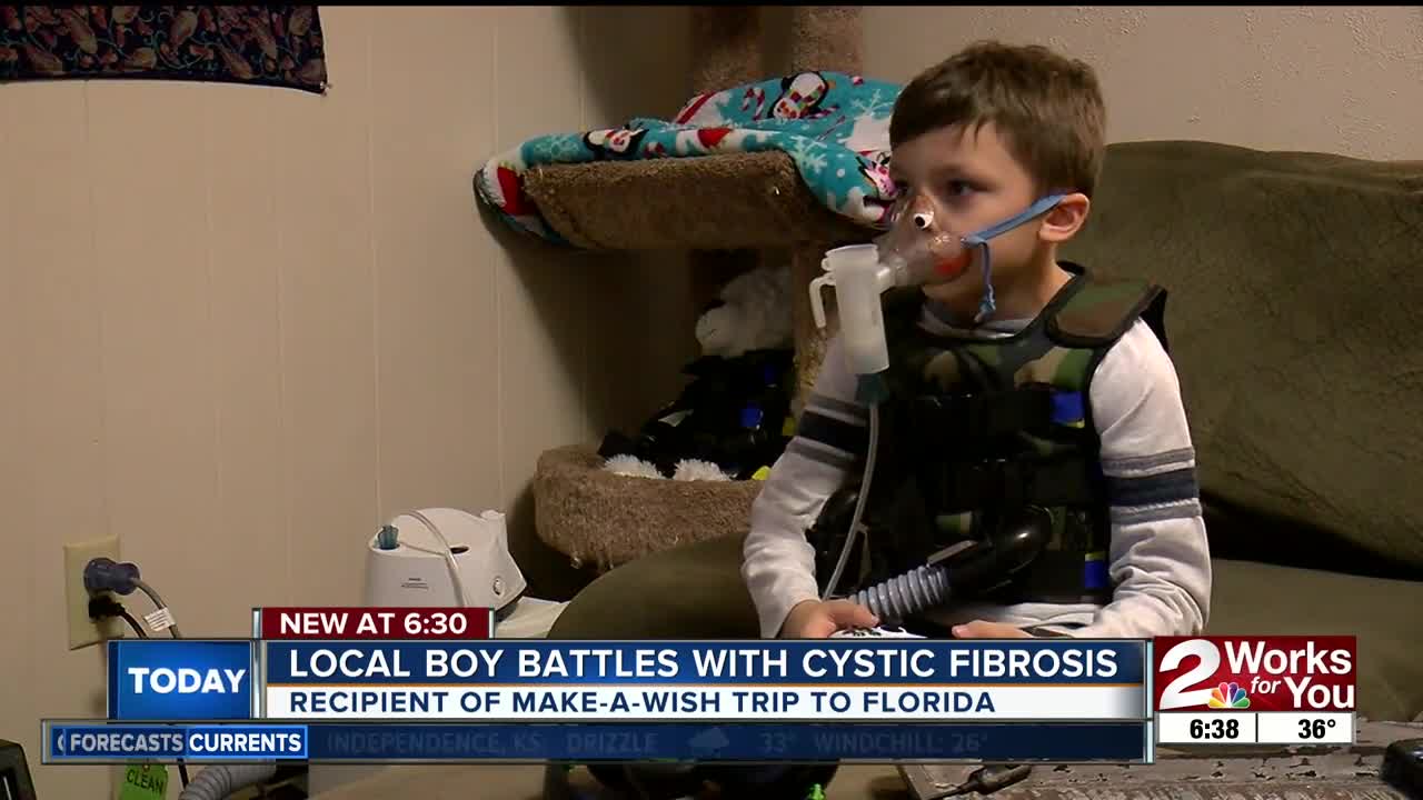 Sapulpa boy battling CF receives Make-A-Wish trip