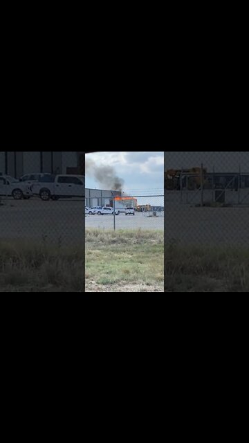 Fully Engulfed Fire at Oil Field Services Company
