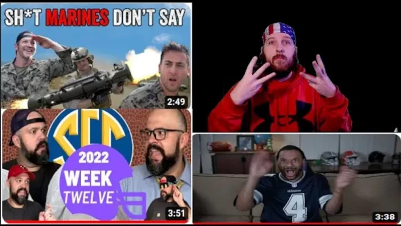 Triple Reaction to Sh*t Marines Don't Say,SEC Roll Call-Week 12,Cowboys Fans During the Vikings Game