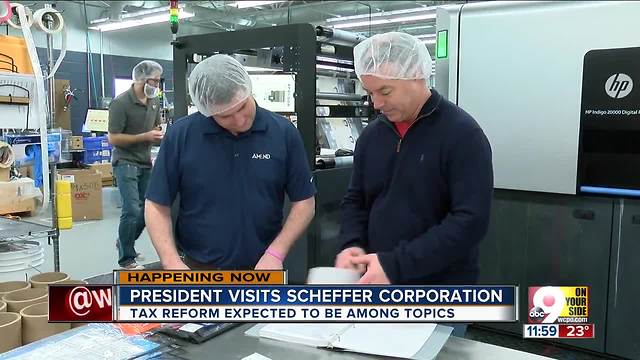 President Trump in Cincinnati: President to promote benefits of Republican tax plan at Blue Ash company