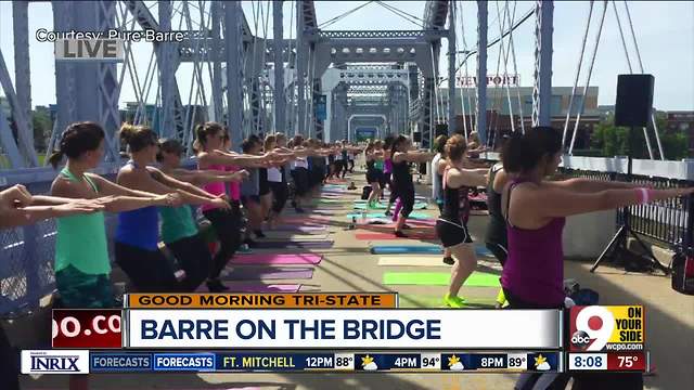 Barre on the Bridge gives you a workout with a view